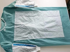 CE ISO13485 Sterile Blue Nonwoven Surgical Gown Supplier For Operation Room