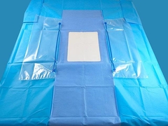 CE ISO13485 Cardiovascular Drape Disposable Patient Drapes With Pouch