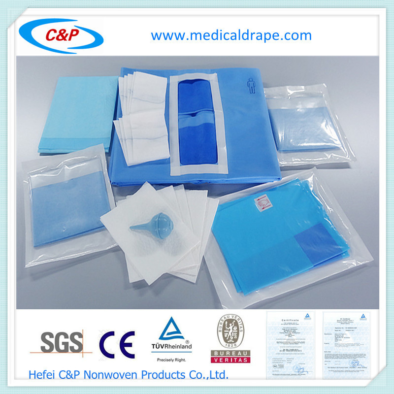 Surgical Delivery Drape Pack With Reinforced Surgical Gowns